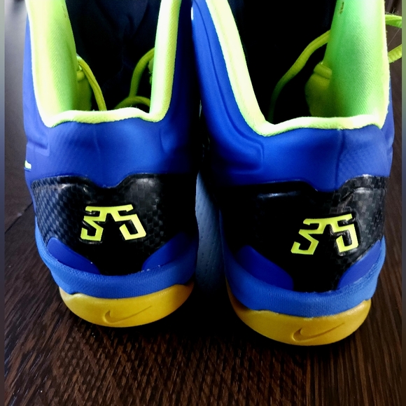 Nike 👟 2012 KD 35 Basketball shoes Royal Blue/Neon yellow size US 7Y Eur 40 $14 - Picture 4 of 14